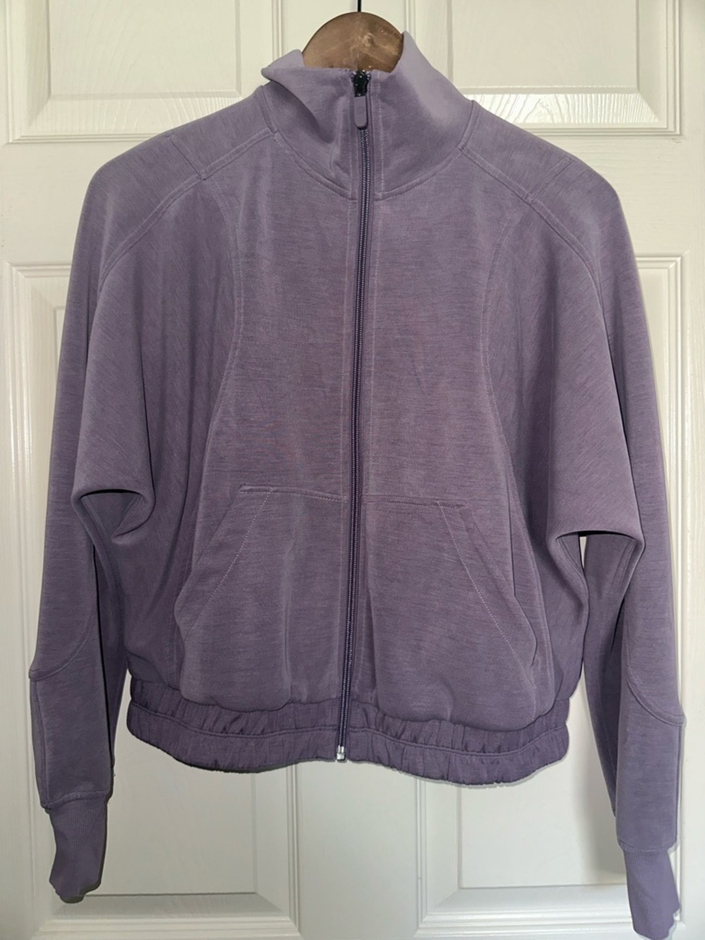 Lululemon Brushed Softstreme Funnel-Neck Zip Up Purple Ash Size 4